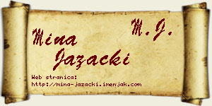 Mina Jazački vizit kartica